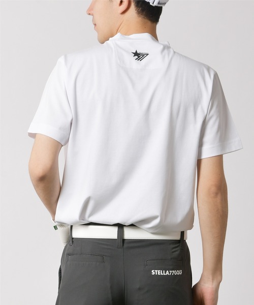 stella77golf（ステラセブンティーンセブンゴルフ）の「接触冷感モックネックTシャツ（Tシャツ/カットソー・メンズ・ブルー/ブラック/ホワイト・MEDIUM/LARGE/X-LARGE/XX-LARGE）」の6枚目の写真