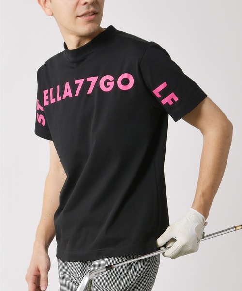 stella77golf（ステラセブンティーンセブンゴルフ）の「接触冷感モックネックTシャツ（Tシャツ/カットソー・メンズ・ブルー/ブラック/ホワイト・MEDIUM/LARGE/X-LARGE/XX-LARGE）」の7枚目の写真