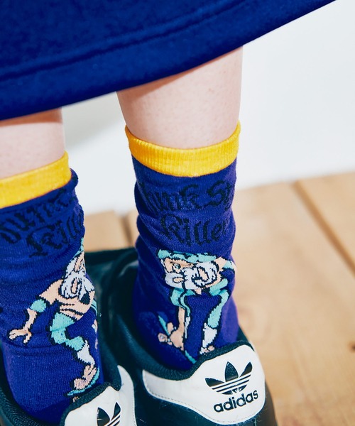 RNA（アールエヌエー）の「E5032 キラーズソックス（ソックス/靴下・レディース・パープル/ホワイト/ブラック/オレンジ・FREE）」の4枚目の写真