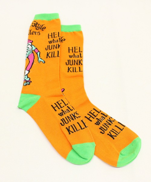 RNA（アールエヌエー）の「E5032 キラーズソックス（ソックス/靴下・レディース・パープル/ホワイト/ブラック/オレンジ・FREE）」の5枚目の写真