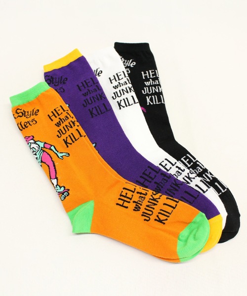 RNA（アールエヌエー）の「E5032 キラーズソックス（ソックス/靴下・レディース・パープル/ホワイト/ブラック/オレンジ・FREE）」の21枚目の写真