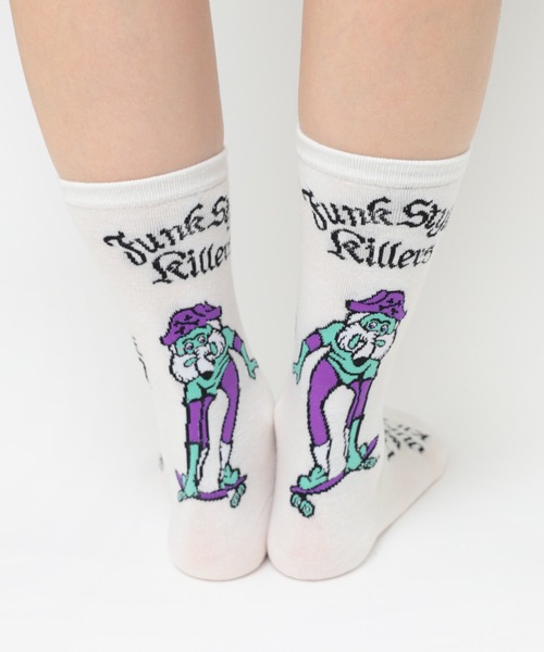 RNA（アールエヌエー）の「E5032 キラーズソックス（ソックス/靴下・レディース・パープル/ホワイト/ブラック/オレンジ・FREE）」の9枚目の写真