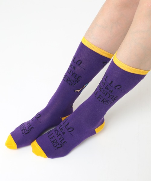 RNA（アールエヌエー）の「E5032 キラーズソックス（ソックス/靴下・レディース・パープル/ホワイト/ブラック/オレンジ・FREE）」の15枚目の写真