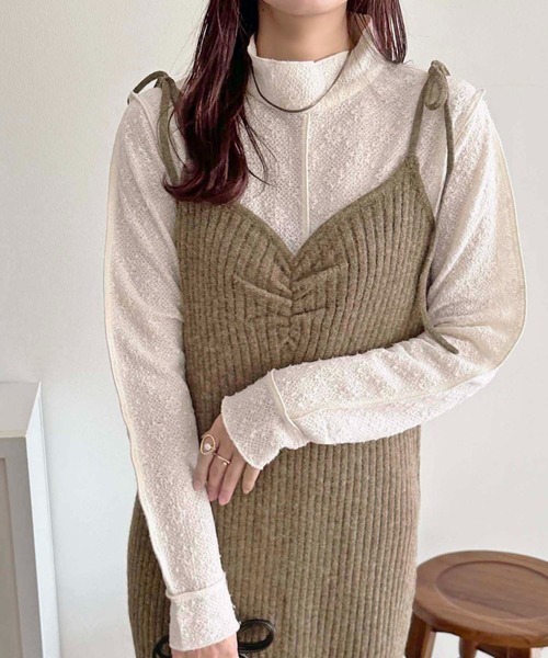 新品未使用タグ付き　Ribbon Yarnフレアニットキャミ　ベージュ 2025年最新】ribbon yarnフレアニットキャミの人気アイテム - メルカリ