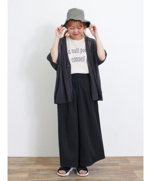 Samansa Mos2（サマンサ モスモス）の「【マシンウォッシャブル】ドルマンVネックカーディガン（カーディガン/ボレロ・レディース・グリーン/ブラウン/ベージュ/チャコールグレー・F）」の19枚目の写真