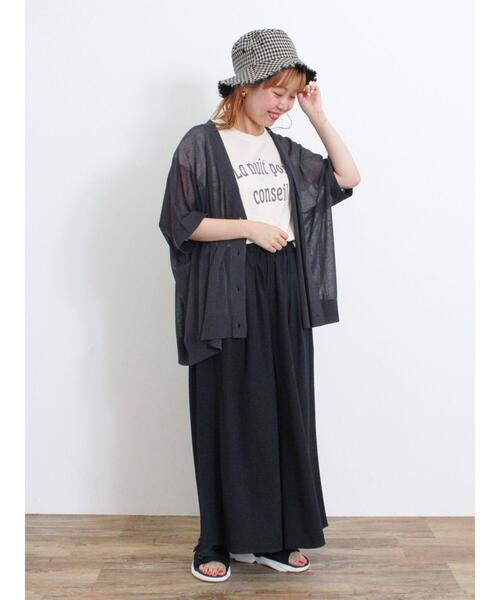 Samansa Mos2（サマンサ モスモス）の「【マシンウォッシャブル】ドルマンVネックカーディガン（カーディガン/ボレロ・レディース・グリーン/ブラウン/ベージュ/チャコールグレー・F）」の20枚目の写真