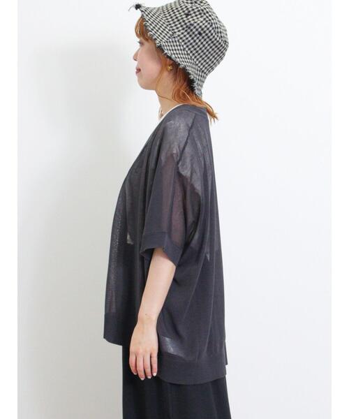 Samansa Mos2（サマンサ モスモス）の「【マシンウォッシャブル】ドルマンVネックカーディガン（カーディガン/ボレロ・レディース・グリーン/ブラウン/ベージュ/チャコールグレー・F）」の22枚目の写真