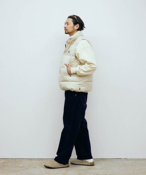MAGIC NUMBER(マジック ナンバー)の「【MAGIC NUMBER】700 FIL RETRO DOWN VEST(ダウンベスト・メンズ・ベージュ/ブラック・L/XL/M)」の3枚目の写真