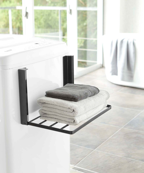 tower（タワー）の「【tower】 洗濯機横マグネット折畳み棚（ランドリーグッズ・レディース・ホワイト/ブラック・フリー）」の14枚目の写真
