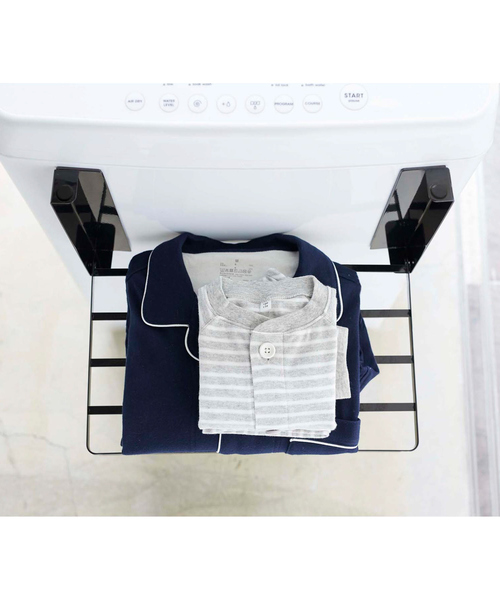 tower（タワー）の「【tower】 洗濯機横マグネット折畳み棚（ランドリーグッズ・レディース・ホワイト/ブラック・フリー）」の10枚目の写真