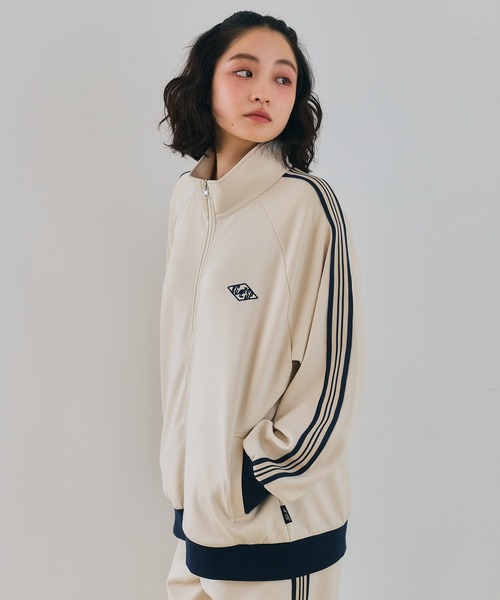 KANGOL SPORT（カンゴールスポーツ）の「【KANGOL SPORT】サイドライントラックジャケット《UV対策・ストレッチ・ジャージ》◆新色追加◆（ジャージ・レディース・ブラック/アイボリー/サックスブルー/カーキ/ネイビー/ブラウン/ホワイト/ベージュ・LL/L/M）」の12枚目の写真