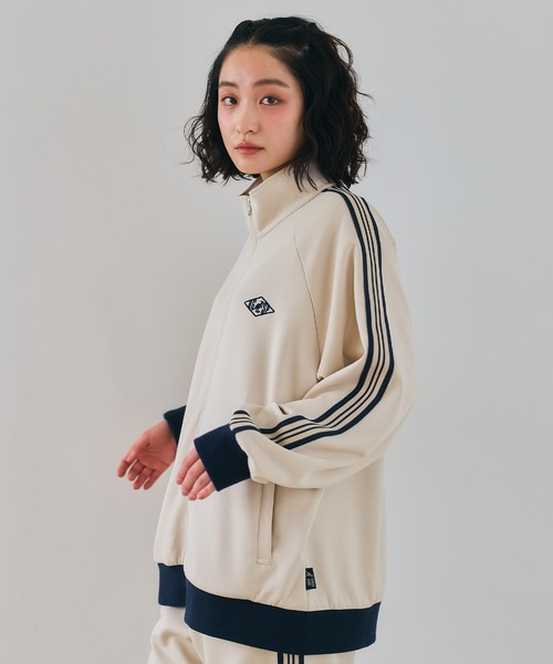 KANGOL SPORT（カンゴールスポーツ）の「【KANGOL SPORT】サイドライントラックジャケット《UV対策・ストレッチ・ジャージ》◆新色追加◆（ジャージ・レディース・ブラック/アイボリー/サックスブルー/カーキ/ネイビー/ブラウン/ホワイト/ベージュ・LL/L/M）」の13枚目の写真