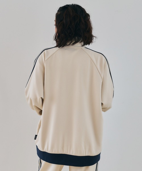 KANGOL SPORT（カンゴールスポーツ）の「【KANGOL SPORT】サイドライントラックジャケット《UV対策・ストレッチ・ジャージ》◆新色追加◆（ジャージ・レディース・ブラック/アイボリー/サックスブルー/カーキ/ネイビー/ブラウン/ホワイト/ベージュ・LL/L/M）」の14枚目の写真
