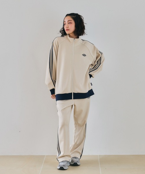 KANGOL SPORT（カンゴールスポーツ）の「【KANGOL SPORT】サイドライントラックジャケット《UV対策・ストレッチ・ジャージ》◆新色追加◆（ジャージ・レディース・ブラック/アイボリー/サックスブルー/カーキ/ネイビー/ブラウン/ホワイト/ベージュ・LL/L/M）」の18枚目の写真