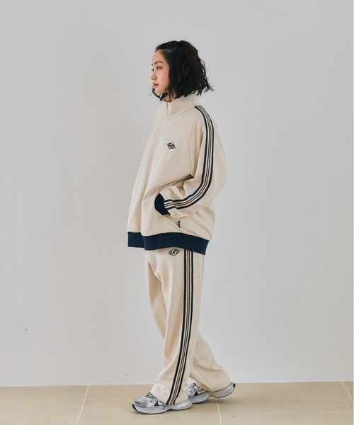KANGOL SPORT（カンゴールスポーツ）の「【KANGOL SPORT】サイドライントラックジャケット《UV対策・ストレッチ・ジャージ》◆新色追加◆（ジャージ・レディース・ブラック/アイボリー/サックスブルー/カーキ/ネイビー/ブラウン/ホワイト/ベージュ・LL/L/M）」の19枚目の写真