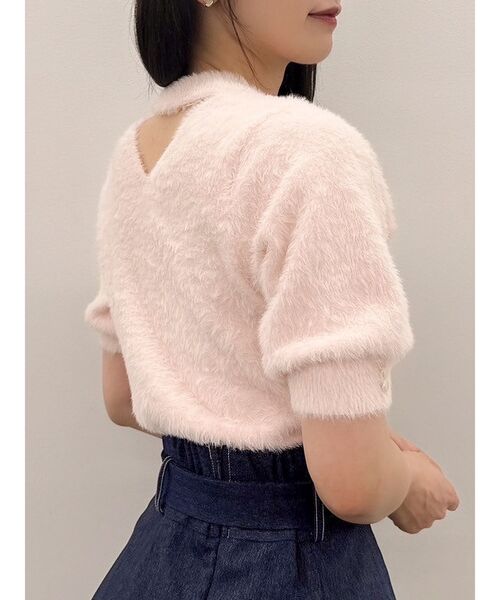 ニット セーター 2wayシャギーハーフスリーブトップス レディース dazzlin（ダズリン）の「2wayシャギーハーフスリーブトップス