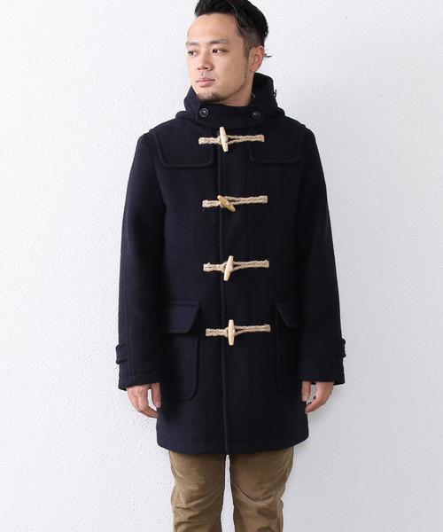 coen（コーエン）の「ダブルフェイスメルトンダッフルコート（ダッフルコート・メンズ・ベージュ/ネイビー・MEDIUM/SMALL/X-LARGE/LARGE）」の11枚目の写真