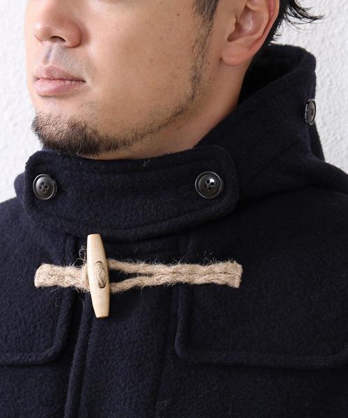 coen（コーエン）の「ダブルフェイスメルトンダッフルコート（ダッフルコート・メンズ・ベージュ/ネイビー・MEDIUM/SMALL/X-LARGE/LARGE）」の13枚目の写真