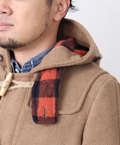 coen（コーエン）の「ダブルフェイスメルトンダッフルコート（ダッフルコート・メンズ・ベージュ/ネイビー・MEDIUM/SMALL/X-LARGE/LARGE）」の15枚目の写真