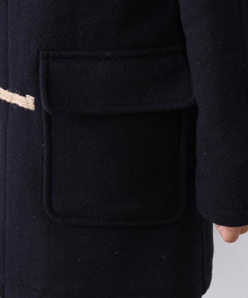 coen（コーエン）の「ダブルフェイスメルトンダッフルコート（ダッフルコート・メンズ・ベージュ/ネイビー・MEDIUM/SMALL/X-LARGE/LARGE）」の5枚目の写真