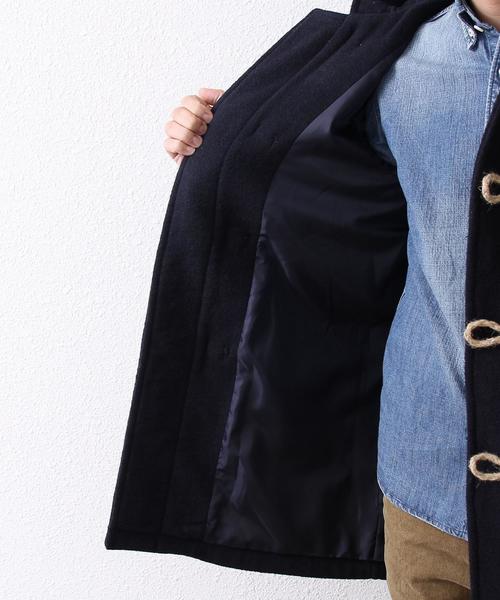 coen（コーエン）の「ダブルフェイスメルトンダッフルコート（ダッフルコート・メンズ・ベージュ/ネイビー・MEDIUM/SMALL/X-LARGE/LARGE）」の6枚目の写真