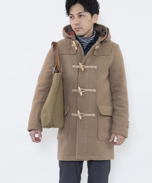 coen（コーエン）の「ダブルフェイスメルトンダッフルコート（ダッフルコート・メンズ・ベージュ/ネイビー・MEDIUM/SMALL/X-LARGE/LARGE）」の3枚目の写真