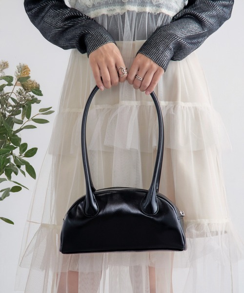MAISON BREEZE reveur(メゾンブリーズレヴール)の「【MAISON BREEZE reveur】ロングハンドルボストンバッグ/ハンドバッグ(ショルダーバッグ・レディース・シルバー/ブラック・FREE)」の19枚目の写真