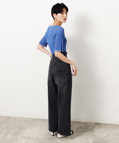 OPAQUE.CLIP（オペークドットクリップ）の「ラメ使いシアーニットプルオーバー【洗濯機洗い可/抗ピル】（ニット/セーター・レディース・ライトグレー/ブラック/ブルー系その他・38/40/42）」の10枚目の写真