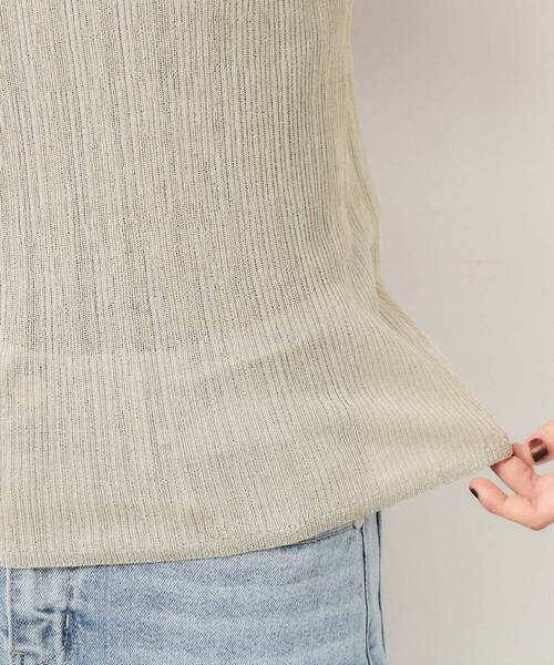 OPAQUE.CLIP（オペークドットクリップ）の「ラメ使いシアーニットプルオーバー【洗濯機洗い可/抗ピル】（ニット/セーター・レディース・ライトグレー/ブラック/ブルー系その他・38/40/42）」の21枚目の写真