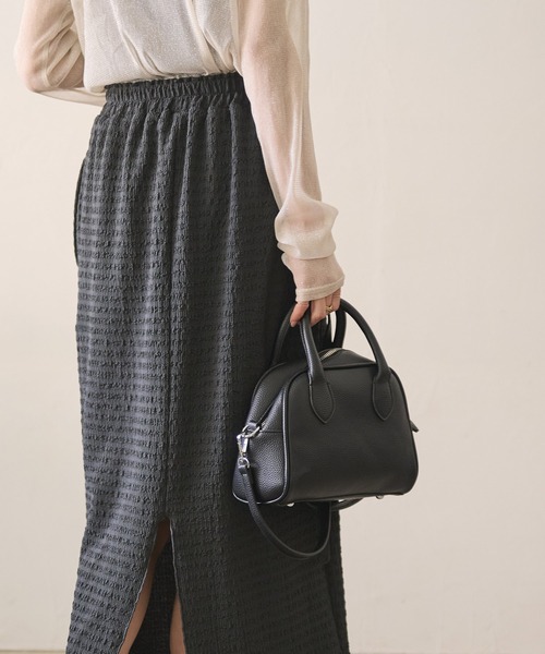 Crisp（クリスプ）の「【ZOZO限定】ショルダーボストンバッグ（ショルダーバッグ・レディース・ブラック/ベージュ・FREE）」の11枚目の写真