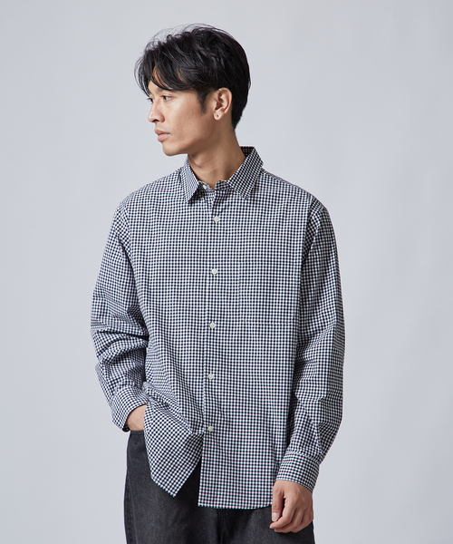 B.C STOCK（ベーセーストック）の「PLAID ロングスリーブチェックシャツ（シャツ/ブラウス・メンズ・ネイビー/ダークブルー/ブルー系その他/ブラック/アイボリー・MEDIUM/LARGE）」の10枚目の写真