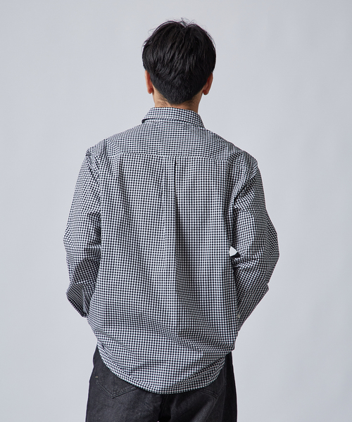 B.C STOCK（ベーセーストック）の「PLAID ロングスリーブチェックシャツ（シャツ/ブラウス・メンズ・ネイビー/ダークブルー/ブルー系その他/ブラック/アイボリー・MEDIUM/LARGE）」の12枚目の写真