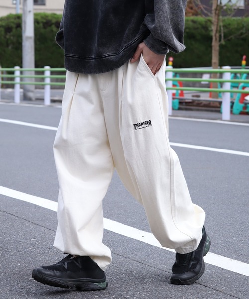 THRASHER/スラッシャー】カツラギワイドバルーンデニムパンツ（デニム