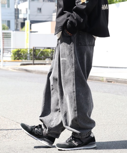 THRASHER（スラッシャー）の「【THRASHER/スラッシャー】カツラギワイドバルーンデニムパンツ（デニムパンツ・メンズ・ブラック/ベージュ/ブラック系1/サックスブルー/オフホワイト・LL/M/L）」の11枚目の写真