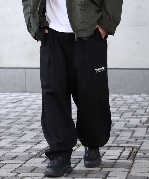 THRASHER（スラッシャー）の「【THRASHER/スラッシャー】カツラギワイドバルーンデニムパンツ（デニムパンツ・メンズ・ブラック/ベージュ/ブラック系1/サックスブルー/オフホワイト・LL/M/L）」の6枚目の写真