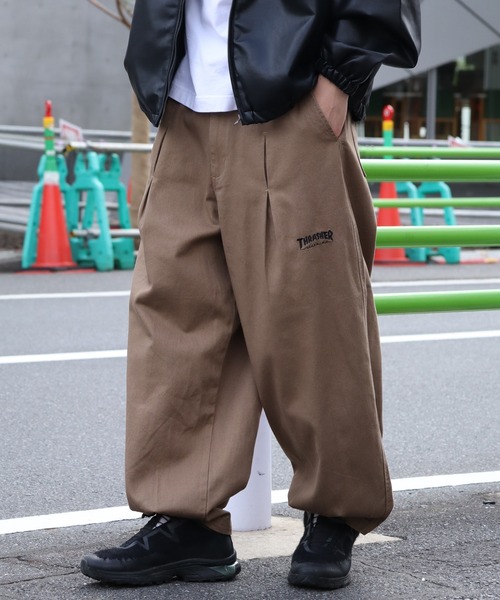 THRASHER/スラッシャー】カツラギワイドバルーンデニムパンツ（デニム