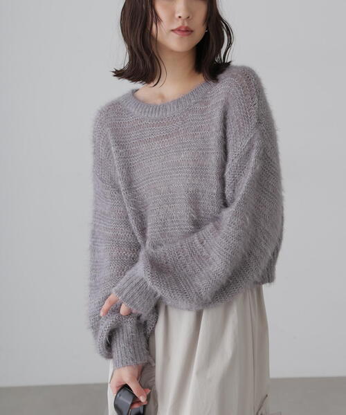 セール】ラメフェザーモヘヤライクニット（ニット/セーター）｜FREE'S