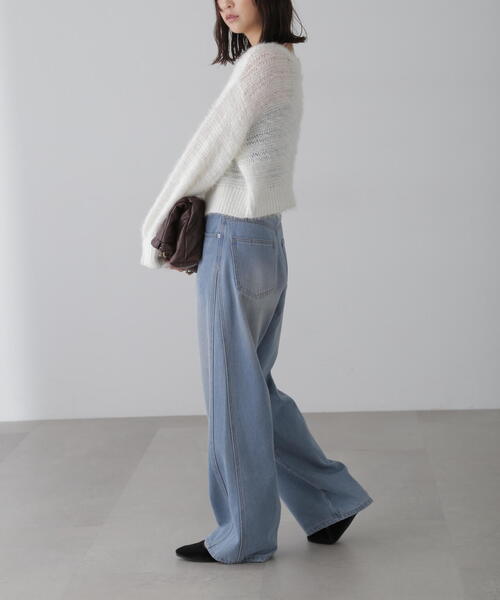 FREE'S MART（フリーズマート）の「ラメフェザーモヘヤライクニット（ニット/セーター・レディース・パープル/ホワイト/グレー/ブルー・FREE）」の11枚目の写真