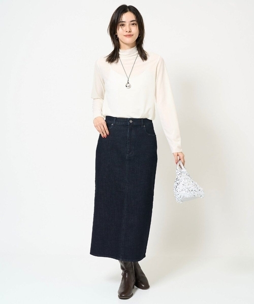 a.v.v（アーヴェヴェ）の「シアーハイネックカットソー（Tシャツ/カットソー・レディース・ブラック/アイボリー/ライトピンク/モカ・38/40/42/36）」の13枚目の写真