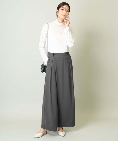 a.v.v（アーヴェヴェ）の「シアーハイネックカットソー（Tシャツ/カットソー・レディース・ブラック/アイボリー/ライトピンク/モカ・38/40/42/36）」の15枚目の写真