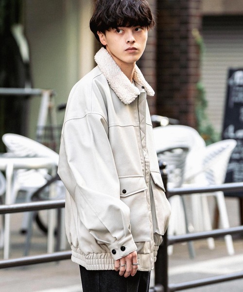 セール】オーバーサイズPUレザー G-1型フライトブルゾン（ライダース