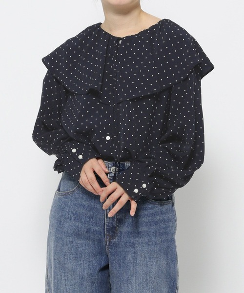 セール】高山直子さんコラボ/BIGカラーブラウス/EiiS/133546（シャツ