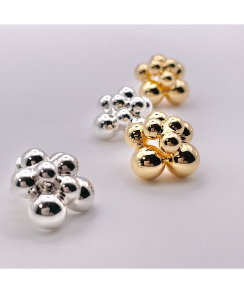 tone（トーン）の「【papillon】つぶつぶピアス (MA)（ピアス（両耳用）・レディース・シルバー/ゴールド・FREE）」の3枚目の写真