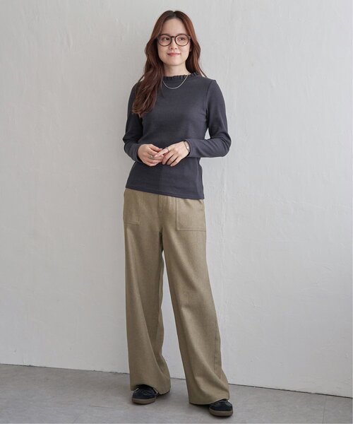 LBC（エルビーシー）の「三角テレコ襟フリルロンT（Tシャツ/カットソー・レディース・ホワイト/チャコール/マスタード/ターコイズブルー・M/L）」の16枚目の写真