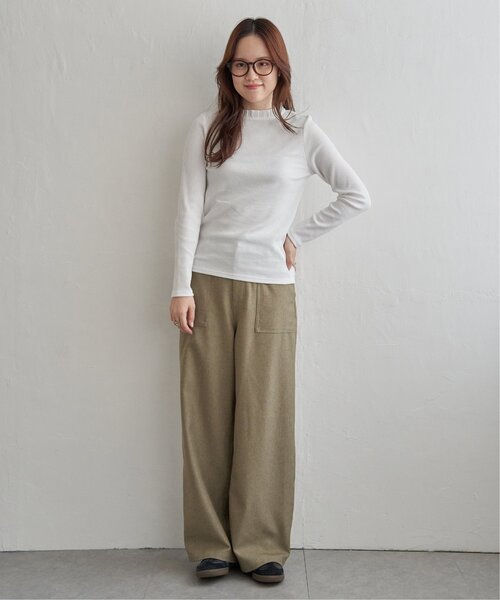 LBC（エルビーシー）の「三角テレコ襟フリルロンT（Tシャツ/カットソー・レディース・ホワイト/チャコール/マスタード/ターコイズブルー・M/L）」の20枚目の写真