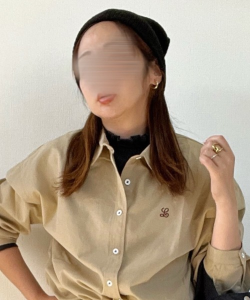 LBC（エルビーシー）の「三角テレコ襟フリルロンT（Tシャツ/カットソー・レディース・ホワイト/チャコール/マスタード/ターコイズブルー・M/L）」の6枚目の写真