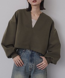 SENSE OF PLACE by URBAN RESEARCH | ボリュームスリーブクロップドトップ(スウェット)