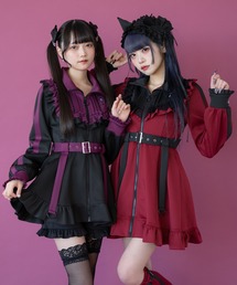 十字架刺繍フリルシスタージャージワンピース