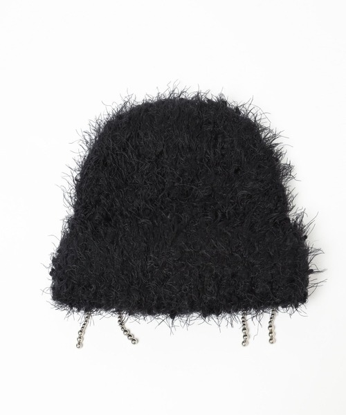 Heather（ヘザー）の「リボンニットキャップ　153257（ニットキャップ/ビーニー・レディース・アイボリー/ブラック・ONE SIZE）」の8枚目の写真