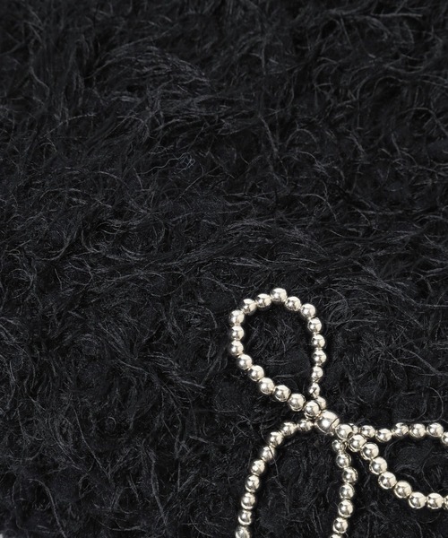 Heather（ヘザー）の「リボンニットキャップ　153257（ニットキャップ/ビーニー・レディース・アイボリー/ブラック・ONE SIZE）」の14枚目の写真